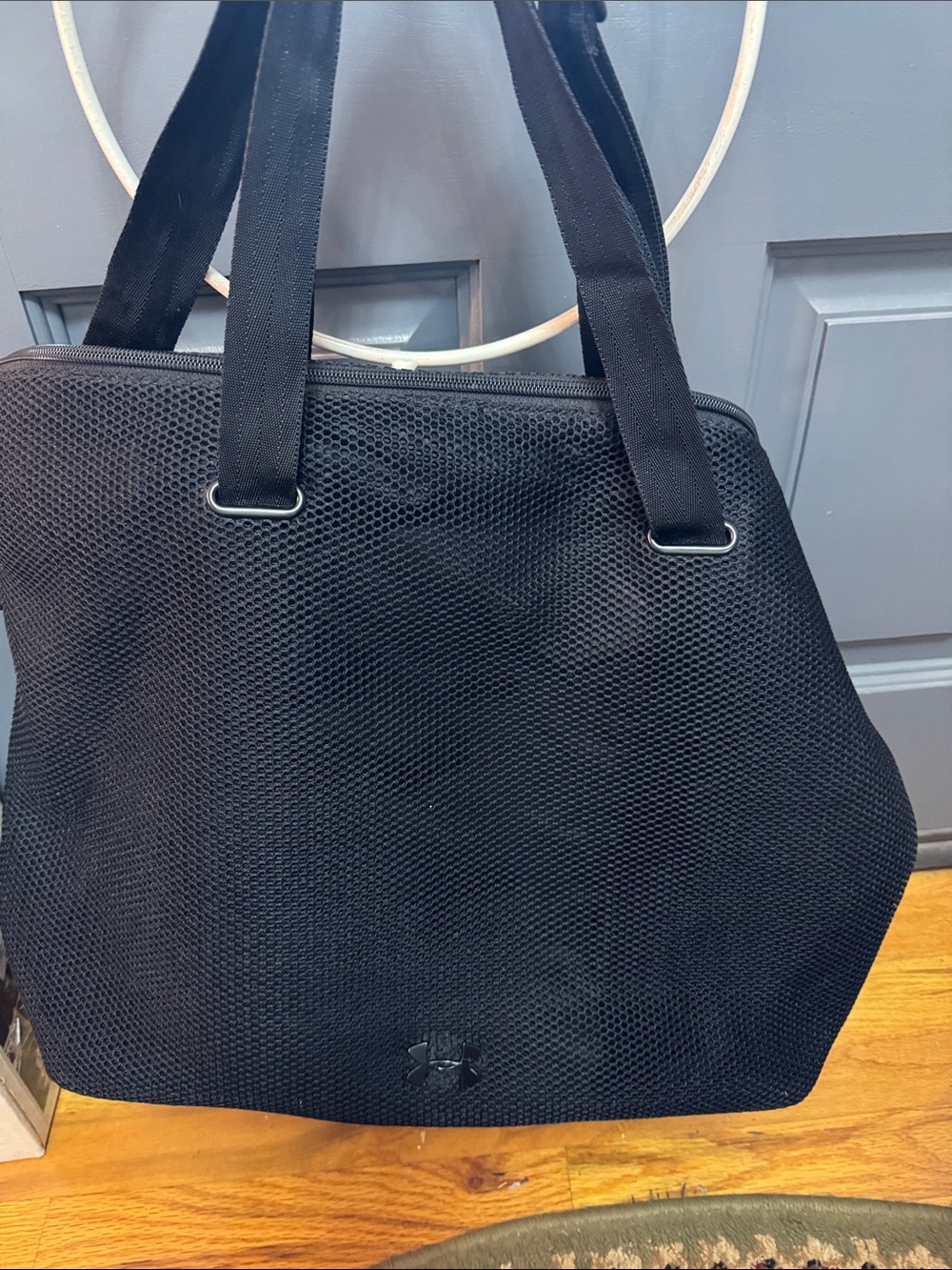 Under Armour Black Textured Mesh Tote Bag
